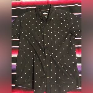 Plugg mens slim fit dress shirt size medium